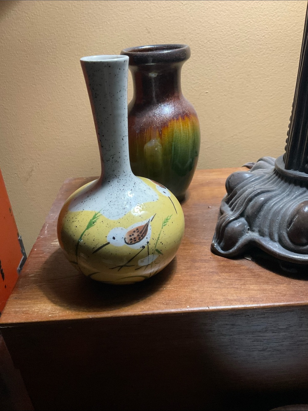 Vintage Mid Century Signed Jobi Pottery Cape Cod Sandpiper Bird Vase